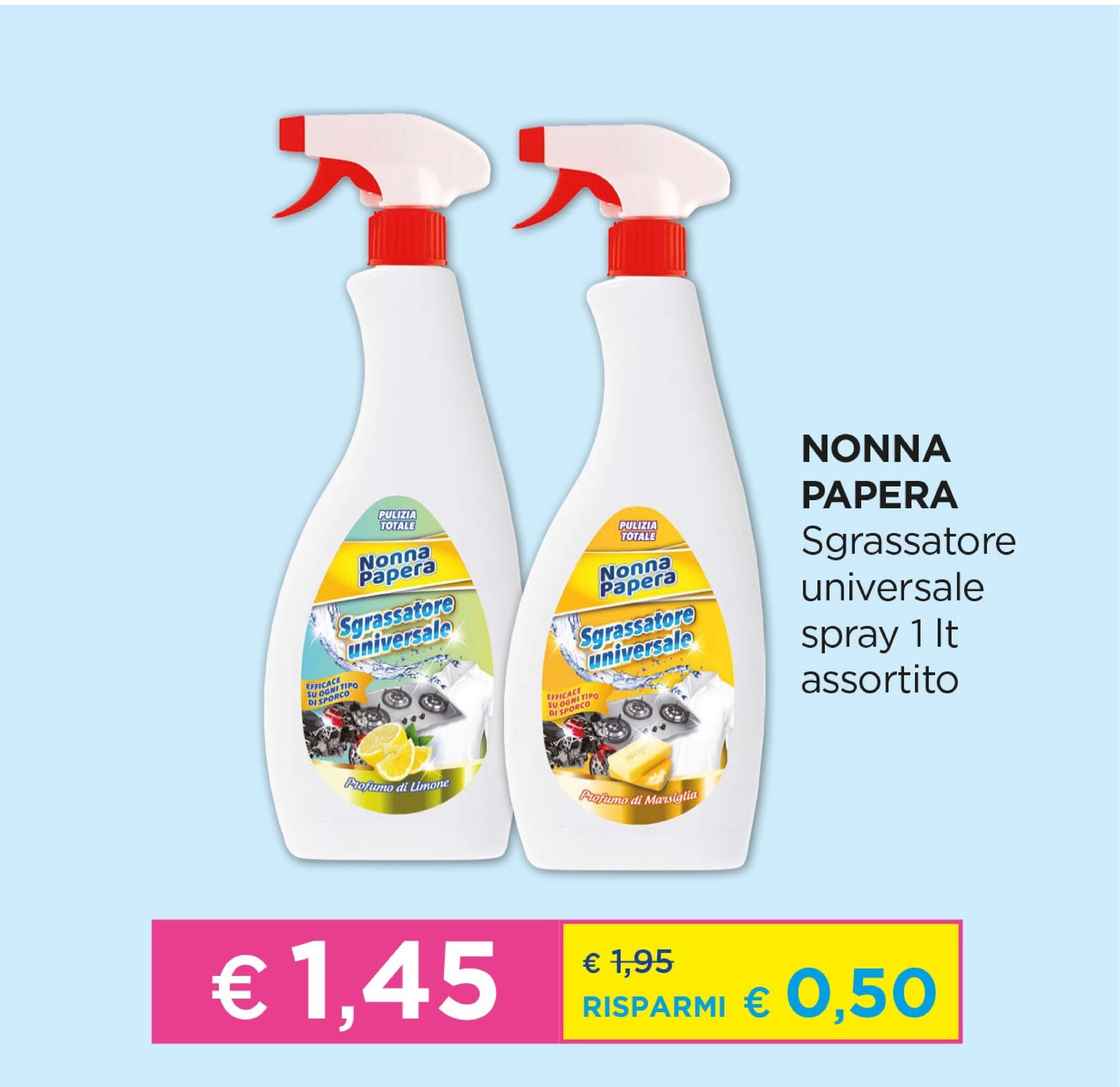 Offerta per Nonna Papera - Sgrassatore Universale Spray a 1,45€ in Acqua & Sapone