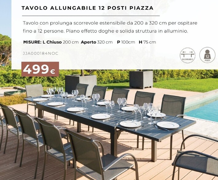 Offerta per Tavolo Allungabile 12 Posti Piazza a 499€ in Kasanova