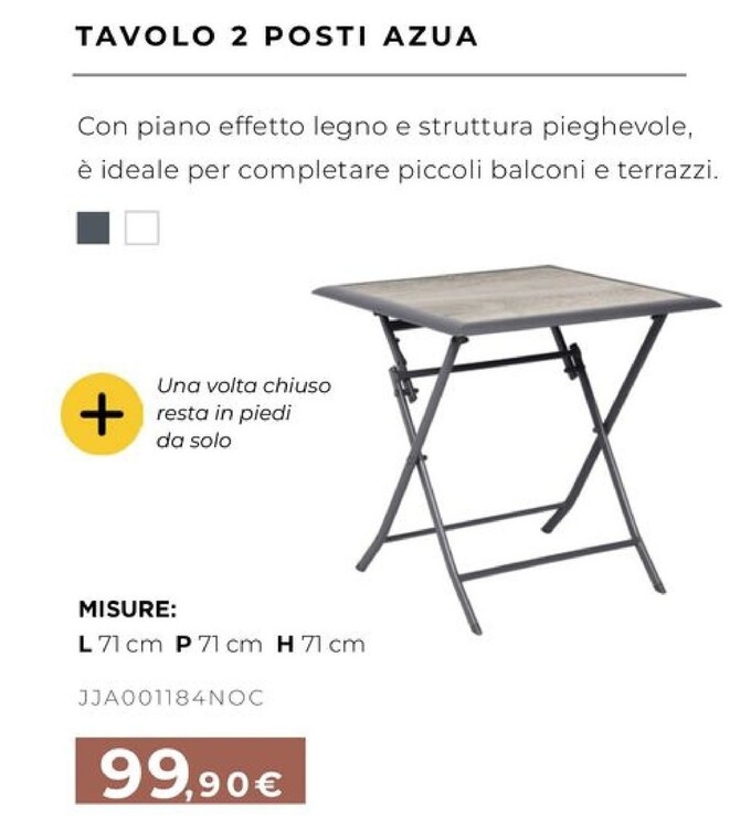 Offerta per Tavolo 2 Posti Azua a 99,9€ in Kasanova